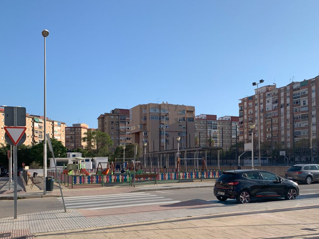 Train stations in Malaga: playground