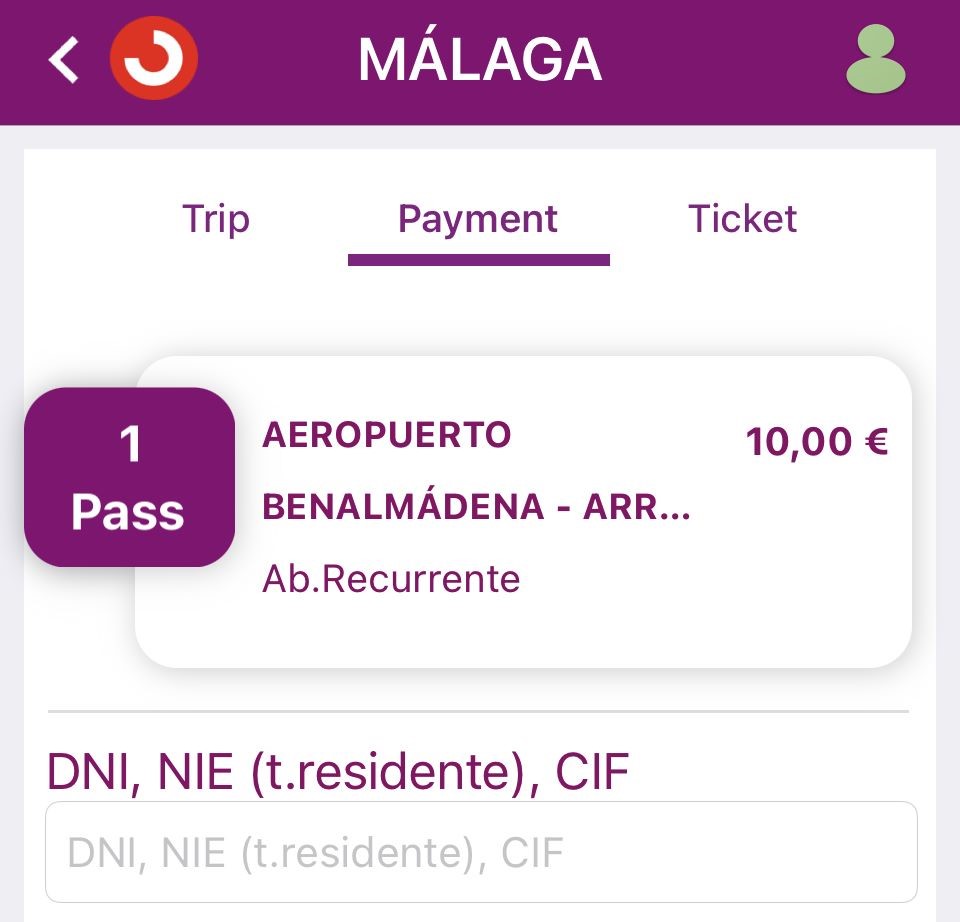 free train tickets in the Costa del Sol: Renfe app October 2023