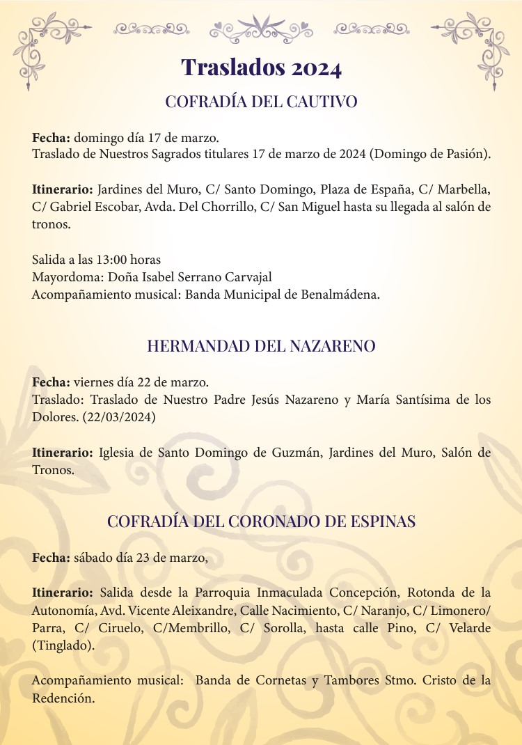 Holy Week in Benalmadena 2024 - lent acts