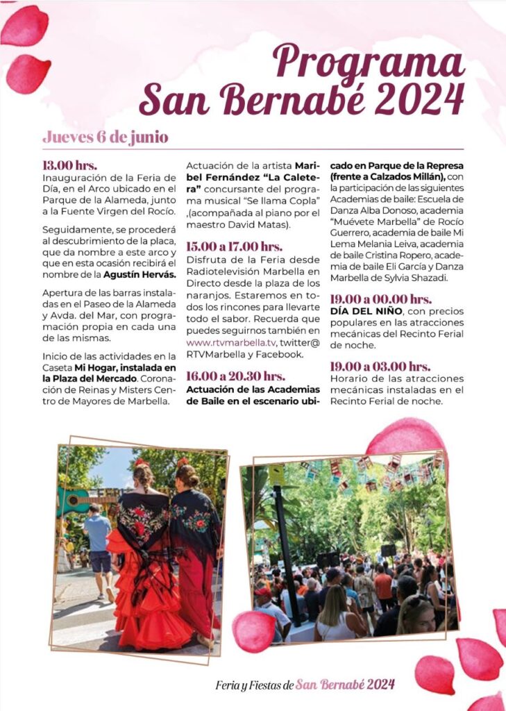 Feria de Marbella 2024 - program June 6