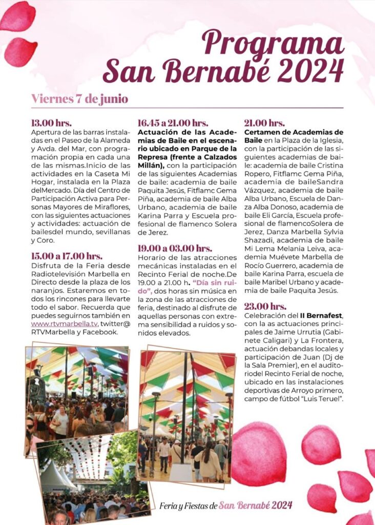 Feria de Marbella 2024 - program June 7