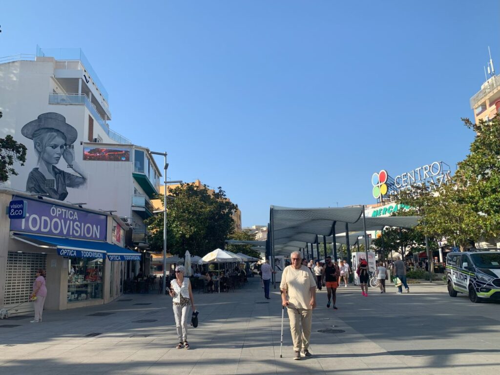 A street in Torremolinos, Costa del Sol