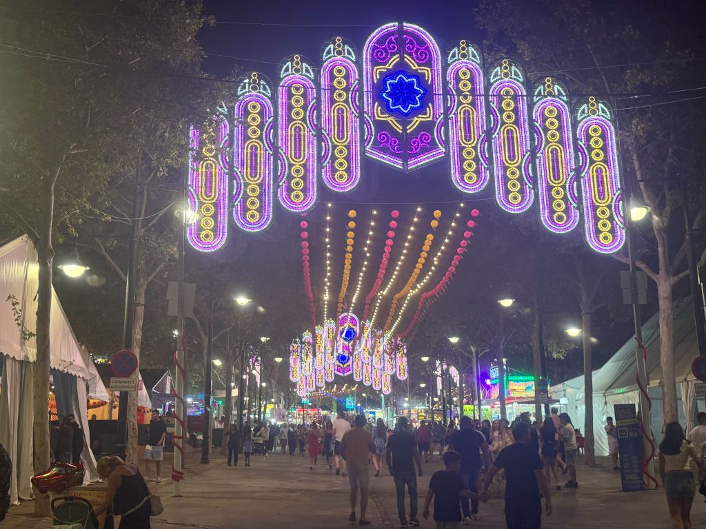 Feria de San Juan de Arroyo de la Miel Benalmadena 2024 - Lights and main street