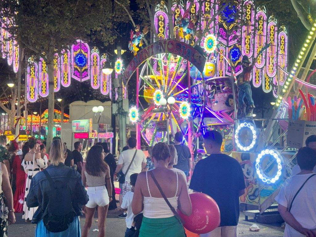 Feria de San Juan de Arroyo de la Miel Benalmadena 2024 - mini Ferris Wheel in the funfair