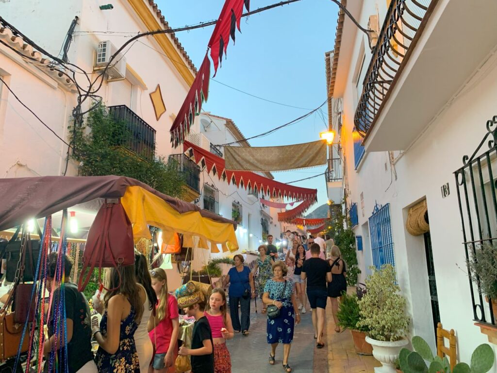 August in the Costa del Sol - a street in the Zoco Arabe