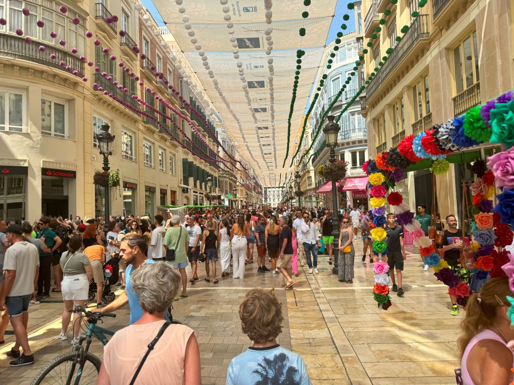 Feria de Malaga (Malaga Fair) 2024. Calle Marques de Larios