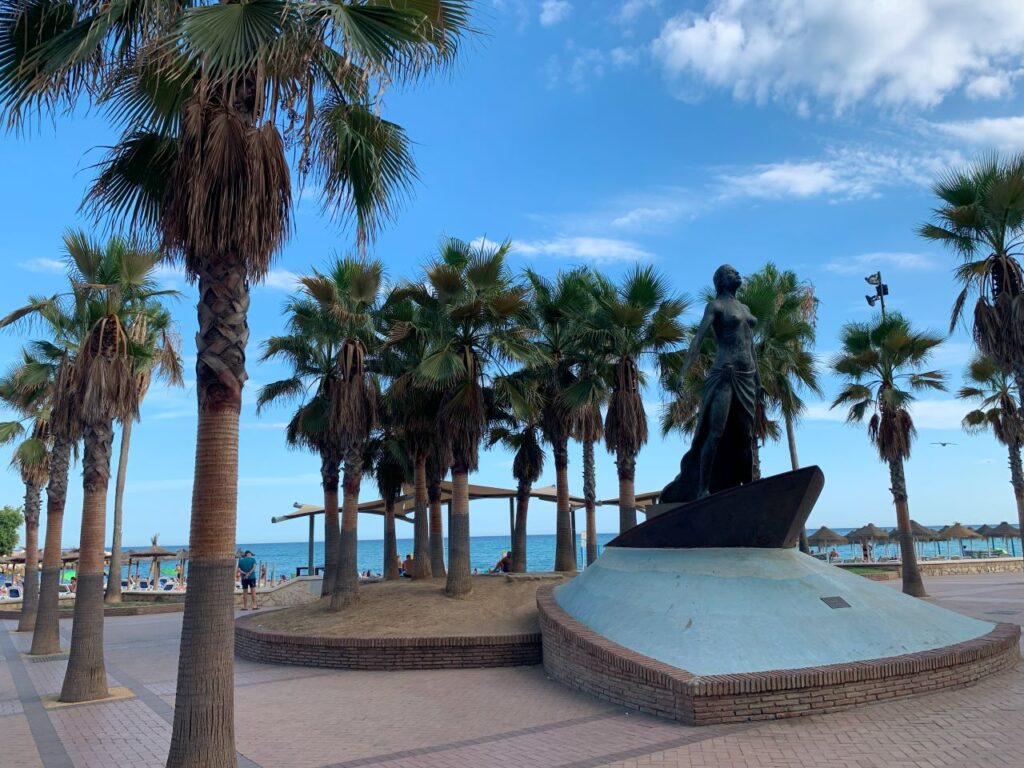 Sculptures by the beach in Fuengirola