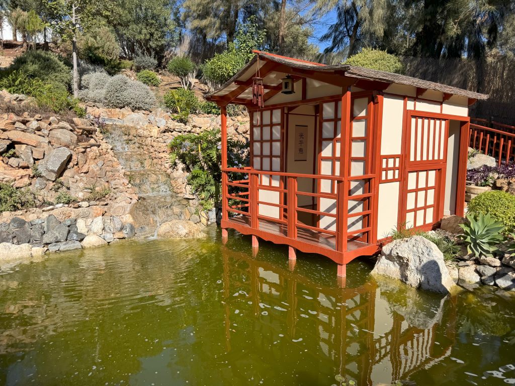 Japanese garden in the Molino de Inca Botanical Garden