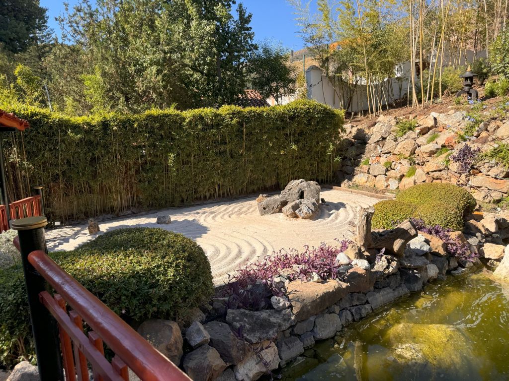 Japanese garden in the Molino de Inca Botanical Garden