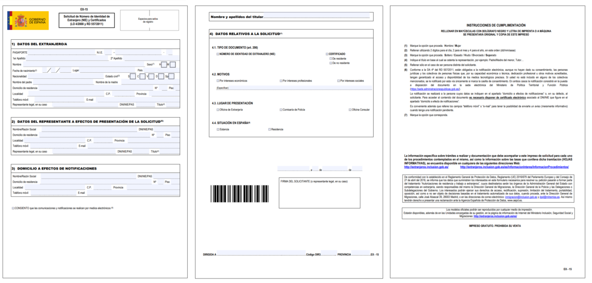 NIE Documents: form 15