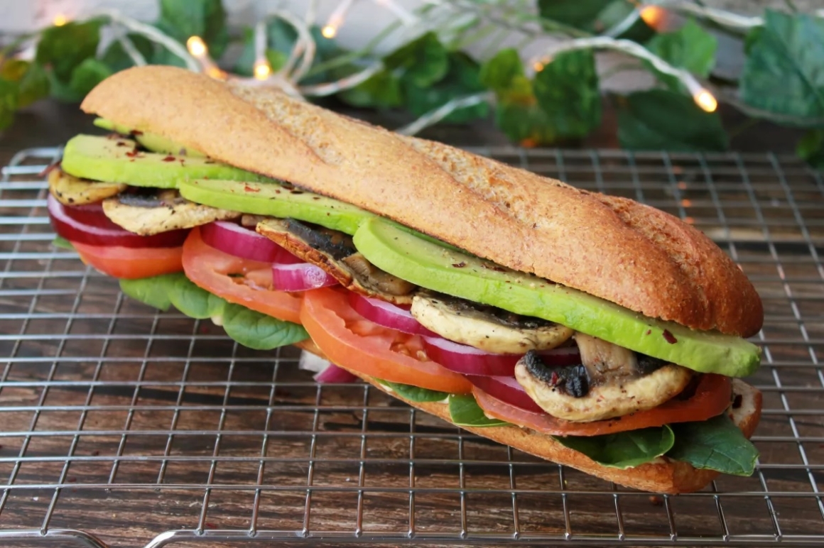 Spanish breakfast - a bocadillo on a table