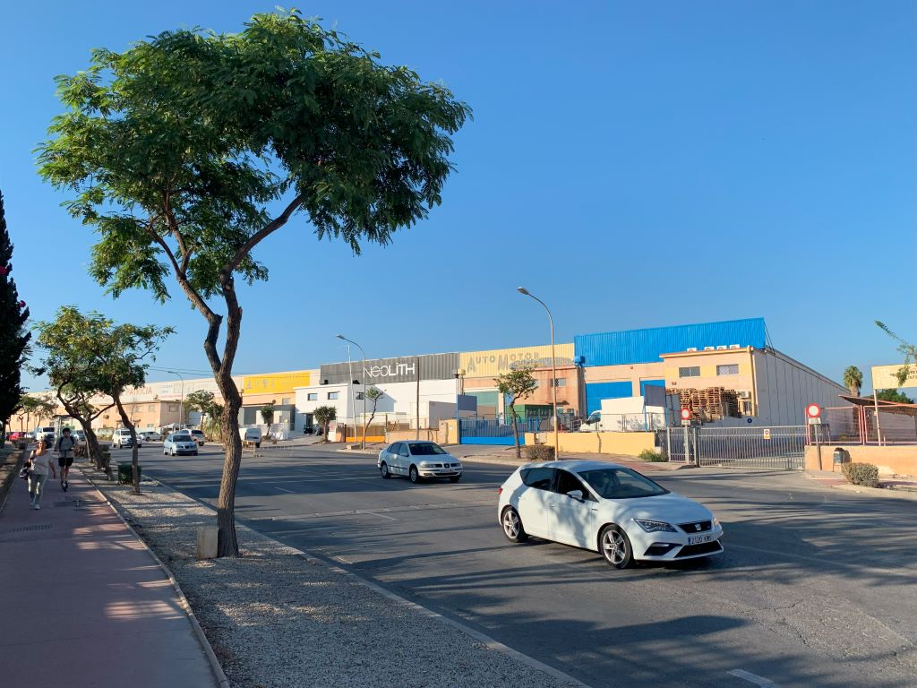 Train stations in Malaga: warehouses