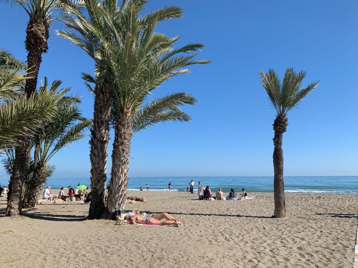 Torremolinos beach in February 2024