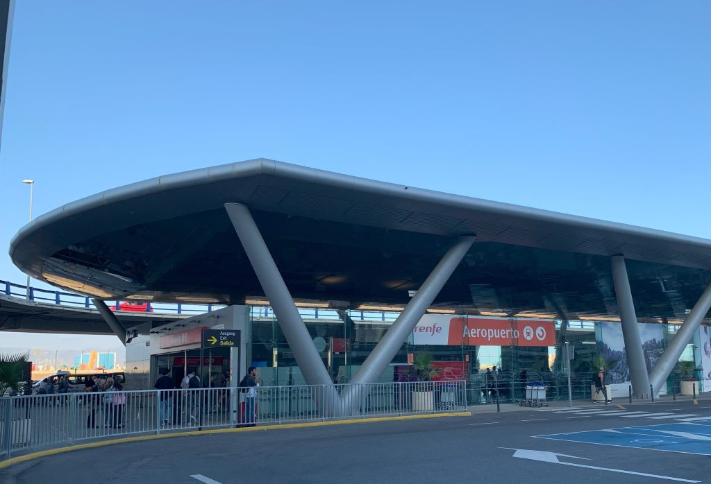 Train station in the Airport of Malaga