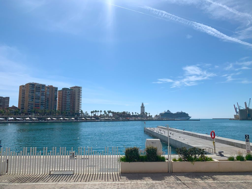 Train stations in Malaga: lighthouse