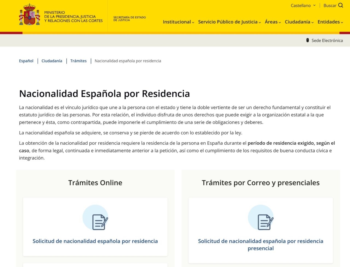 Spanish nationality by residence - procedure