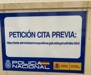 first months in Spain - poster in the police