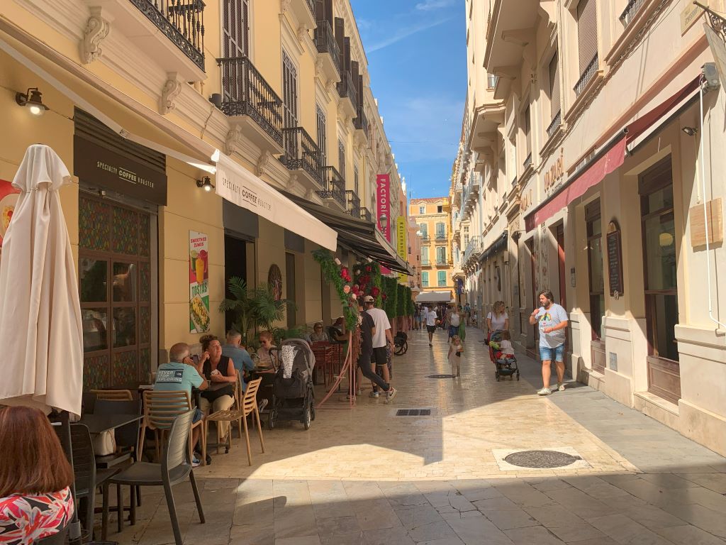 Train stations in Malaga: street