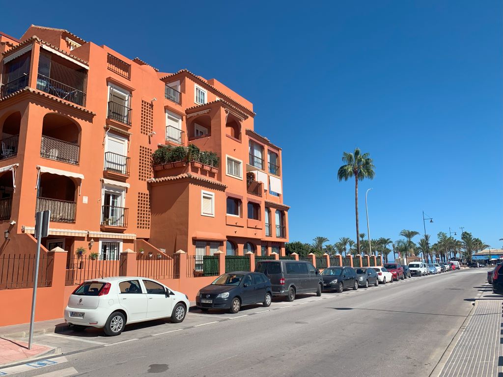 Train stations in Torremolinos - building by the beach