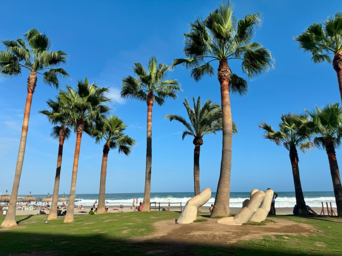 Sculptures by the beach in Fuengirola