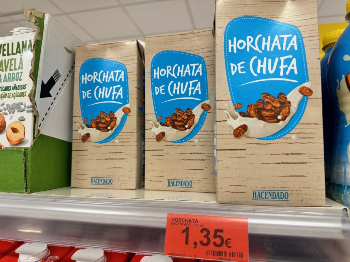 Supermarkets in Spain - horchata de chufa