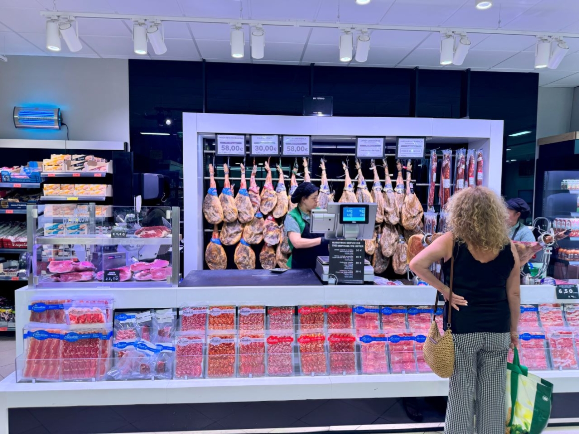 Supermarkets in Spain - jamon