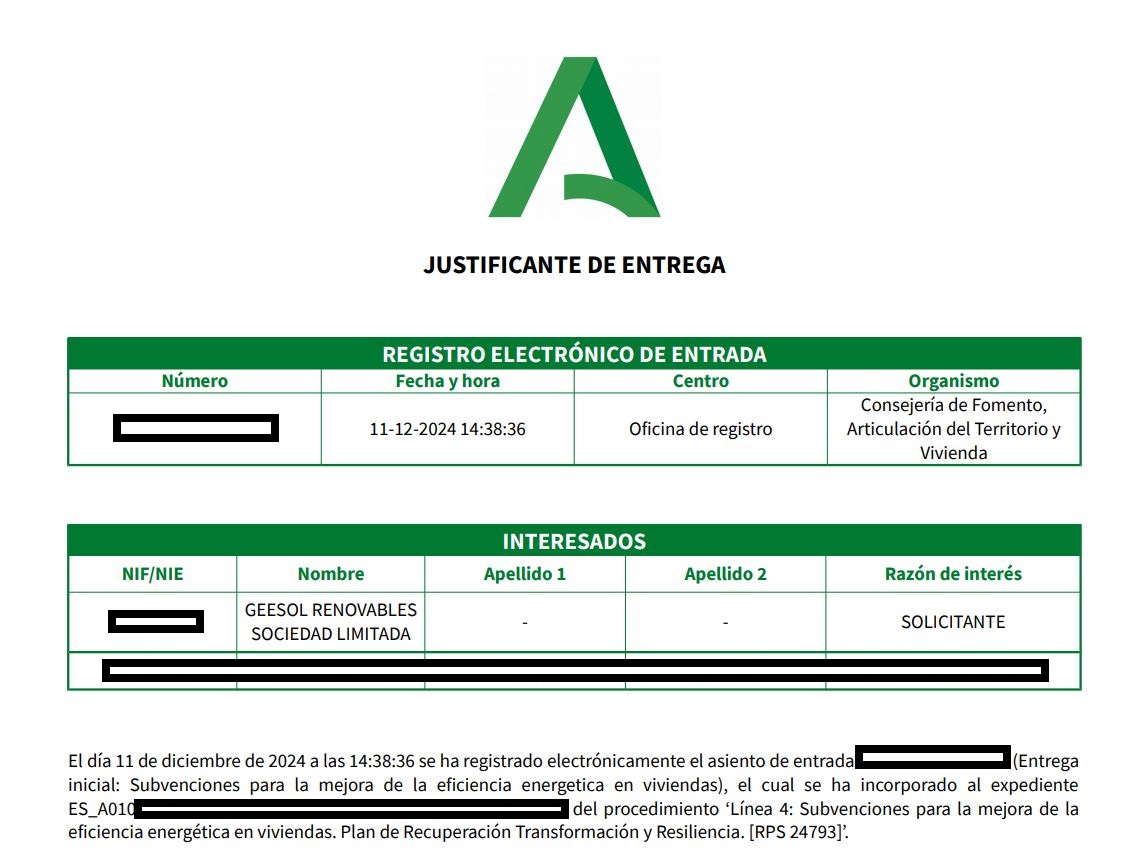 Solar panels in the Costa del Sol: proof of subventions request