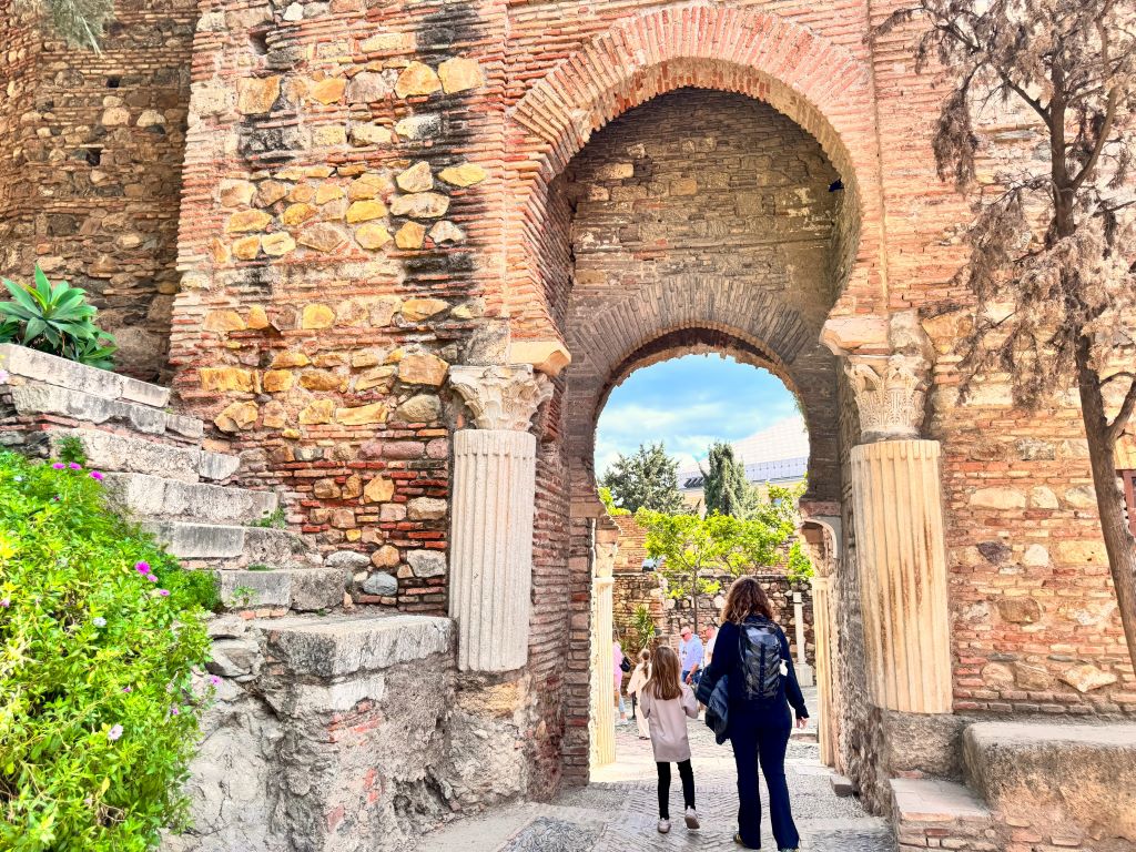 Roman columns in the Alcazaba of Malaga