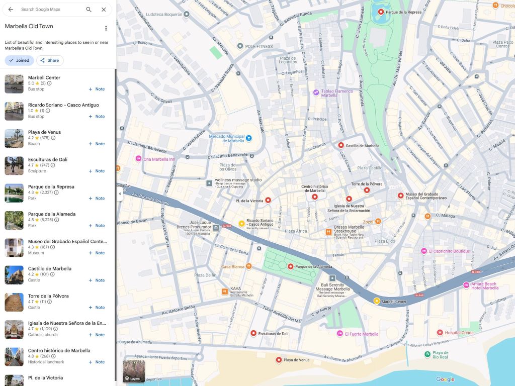 Marbella Old Town Map
