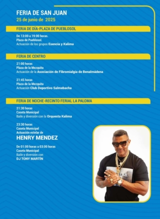 Benalmadena Fair 2025 - San Juan Fair
June 25 program