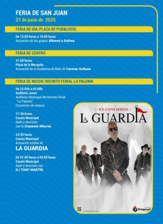 Benalmadena Fair 2025 - San Juan Fair
June 27 program