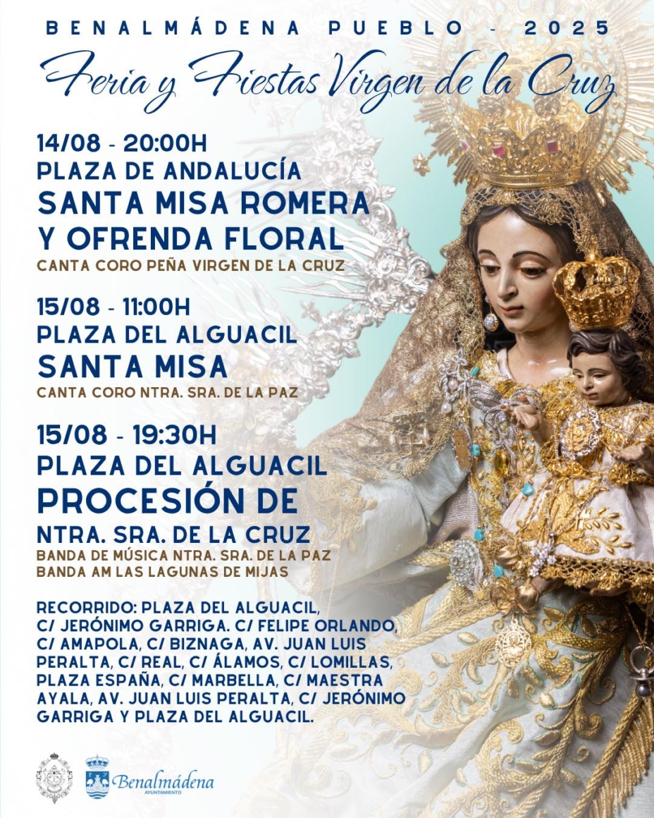 Benalmadena Pueblo Fair 2025 / Feria de Benalmadena Pueblo 2025 / Feria de la Virgen de la Cruz 2025 - religious program