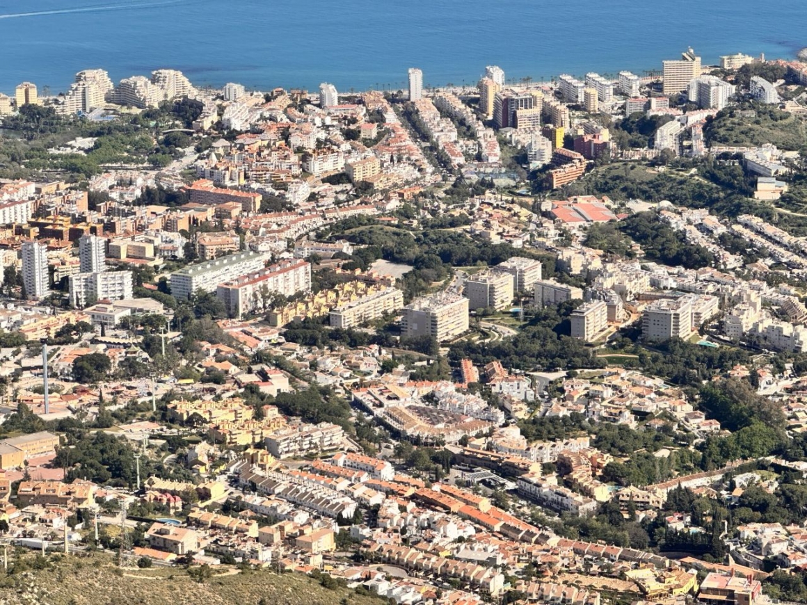 Benalmadena from the south viewpoint of Mount Calamorro