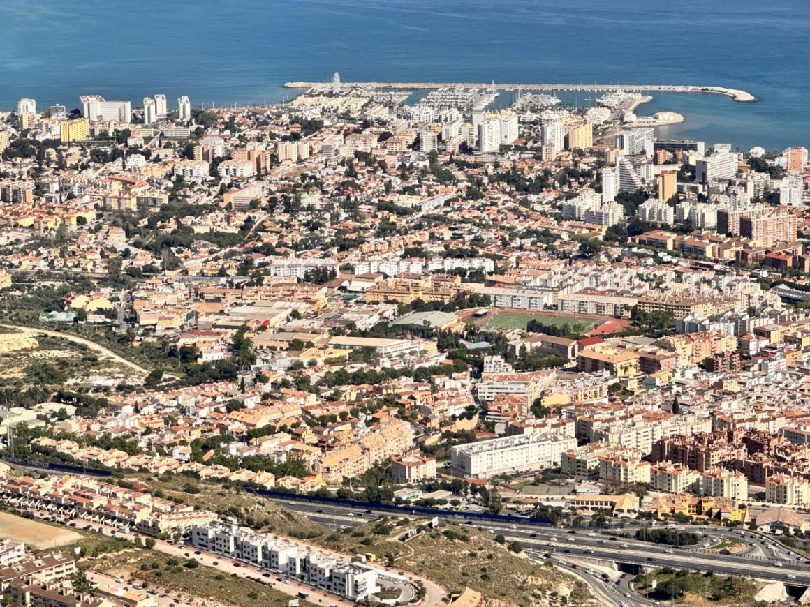 Benalmadena from the south viewpoint of Mount Calamorro