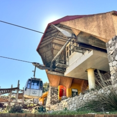 Cable Car in Benalmadena, arrival on Calamorro