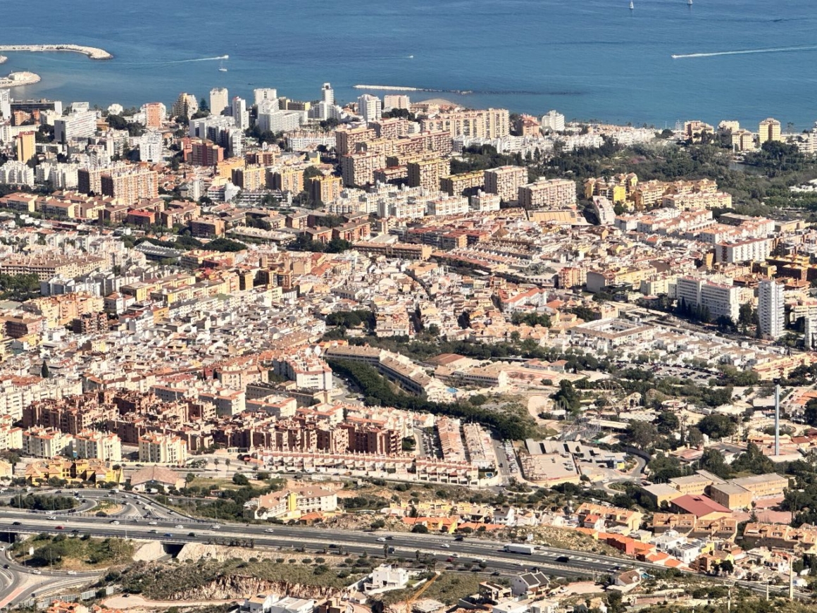 Benalmadena from the south viewpoint of Mount Calamorro